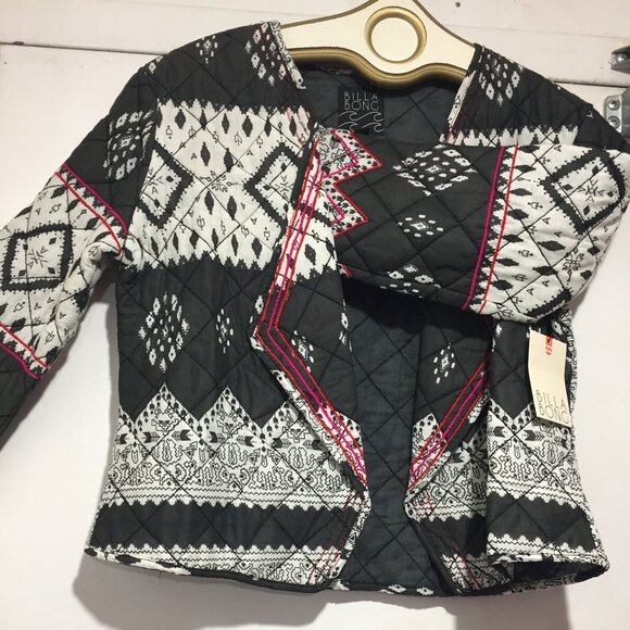 BILLABONG OPEN FRONT CROPPED QUILTED JACKETS SIZE M - Picture 3 of 9
